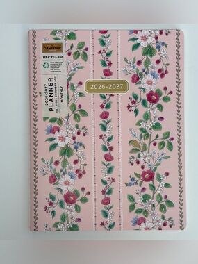 2026-2027 Clementine Paper inc. 17-month Large Size Planner (Pink/Florals)